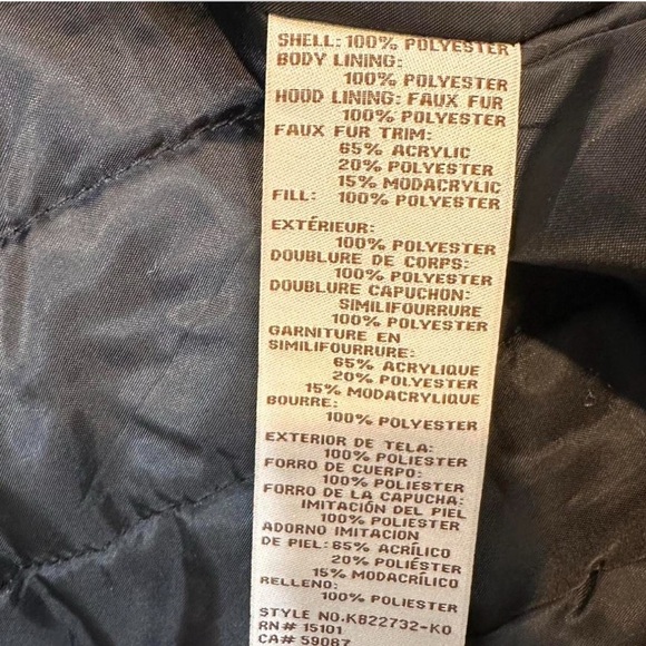 Koolaburra by UGG Black Hooded Sherpa Parka Jacket size small - Picture 8 of 8